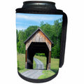 3dRose Danita Delimont - Roads - Covered bridge, Killington, Vermont, USA - Can Cooler Bottle Wrap (cc_279619)