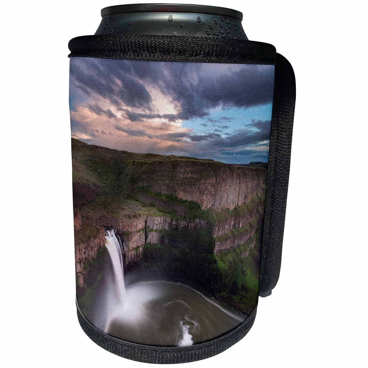 3dRose Danita Delimont - Waterfalls - USA, Washington State. Palouse Falls at sunset. - Can Cooler Bottle Wrap (cc_279633)