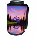 3dRose Danita Delimont - Washington - USA, Washington, Mt. Rainier NP. Tipsoo Lake panoramic at sunset. - Can Cooler Bottle Wrap (cc_279636)