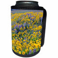 3dRose Danita Delimont - Flowers - Springtime bloom of flowers, Dalles Mountain State Park, Washington - Can Cooler Bottle Wrap (cc_279645)
