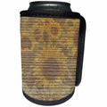 3dRose Patricia Sanders Flowers - Sunflowers Wood Art - Can Cooler Bottle Wrap (cc_27968)