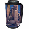 3dRose Danita Delimont - Cities - Downtown Seattle and waterfront in the evening, Seattle, WA - Can Cooler Bottle Wrap (cc_279698)