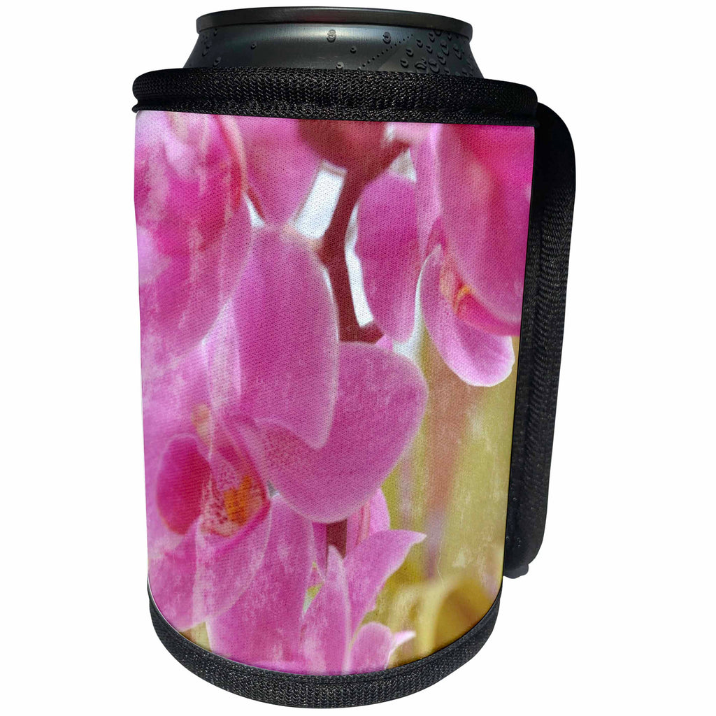 3dRose Patricia Sanders Flowers - Aged Orchid Floral Art - Can Cooler Bottle Wrap (cc_27972)