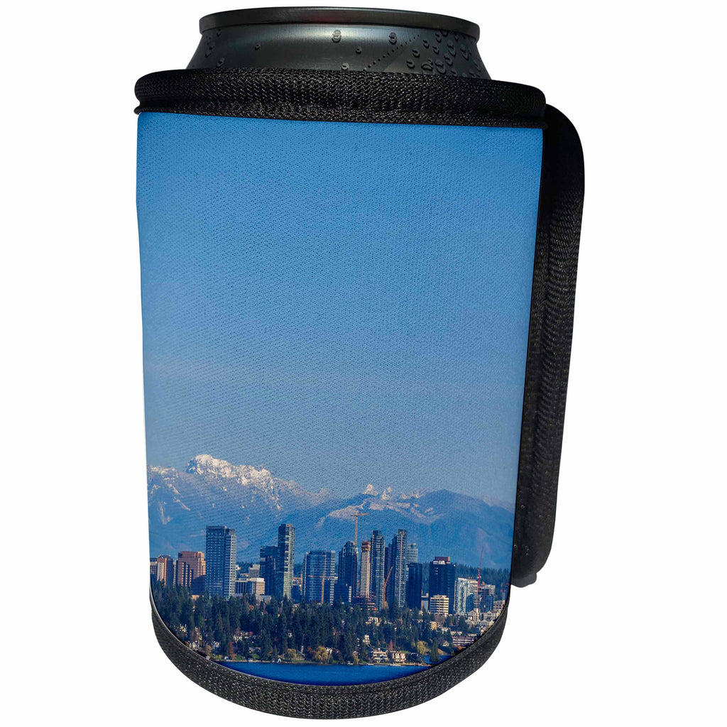 3dRose Danita Delimont - Cities - USA, Washington, Bellevue. Bellevue skyline from Lake Washington. - Can Cooler Bottle Wrap (cc_279721)