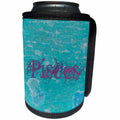 3dRose Patricia Sanders Astrology - Turquoise Pisces Abstract - Can Cooler Bottle Wrap (cc_27973)