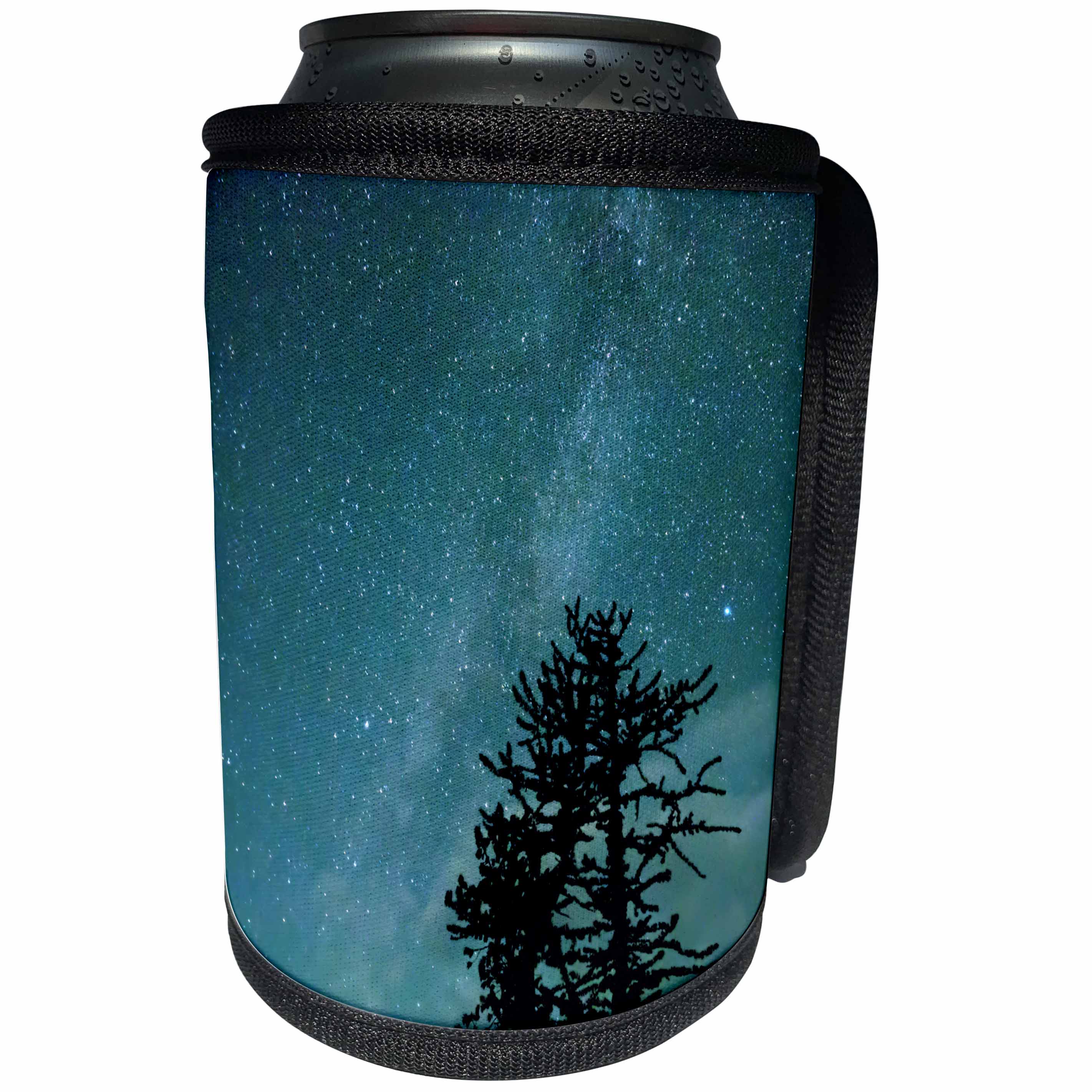 3dRose Danita Delimont - Stars - Washington, Alpine Lakes Wilderness, Ingalls Pass, Milky Way and trees - Can Cooler Bottle Wrap (cc_279731)