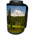 3dRose Danita Delimont - Mountains - Mount Rainier above Reflection Lakes, Mount Rainier NP, Washington - Can Cooler Bottle Wrap (cc_279741)
