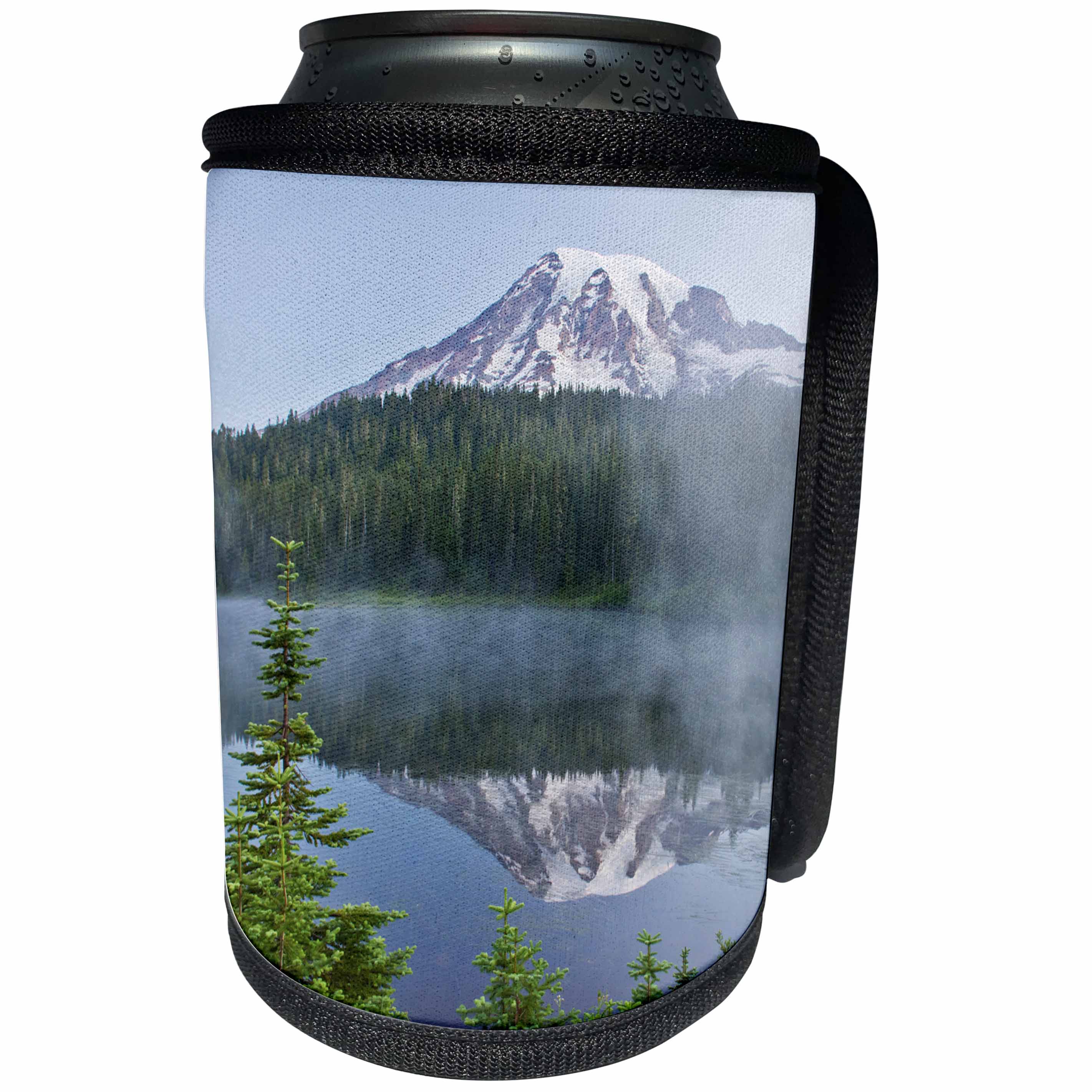 3dRose Danita Delimont - Mountains - Mount Rainier, Reflection Lakes, Mount Rainier NP, Washington, USA - Can Cooler Bottle Wrap (cc_279742)