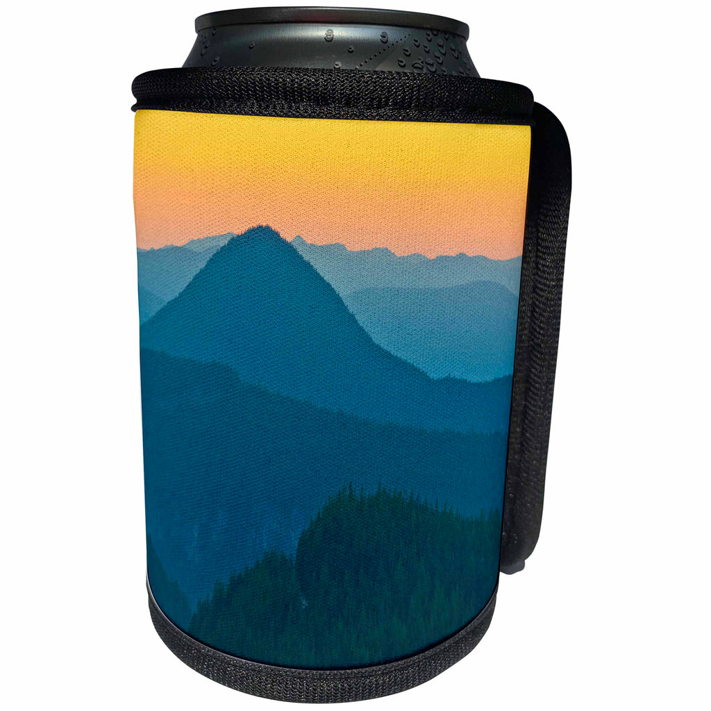 3dRose Danita Delimont - Mountains - Sunset, Rampart Range, Mount Rainier NP, Washington State, USA - Can Cooler Bottle Wrap (cc_279745)