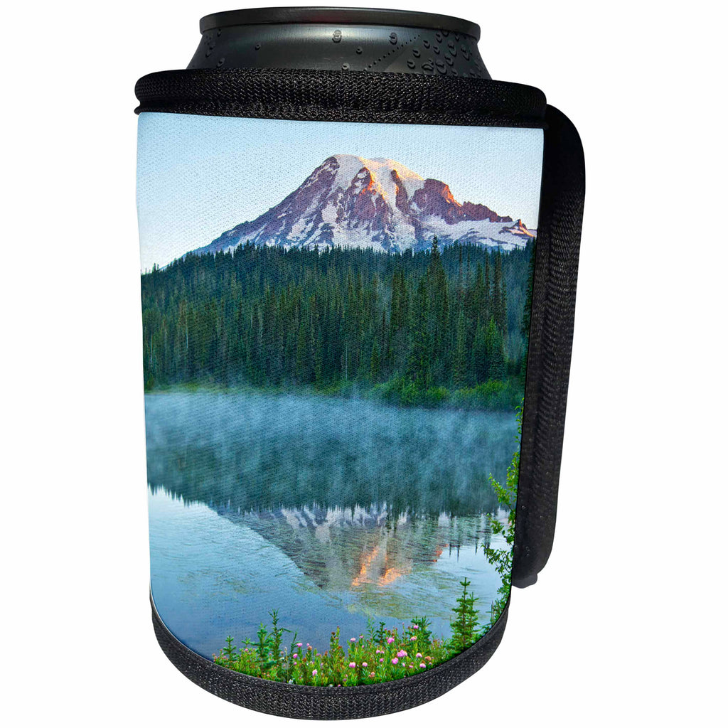3dRose Danita Delimont - Mountains - Mt.Rainier, reflection, Mirror Lake, Mt.Rainier NP, Washington, USA - Can Cooler Bottle Wrap (cc_279747)