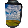 3dRose Danita Delimont - Agriculture - Washington, Palouse, Clouds drift over fields of spring wheat. - Can Cooler Bottle Wrap (cc_279757)