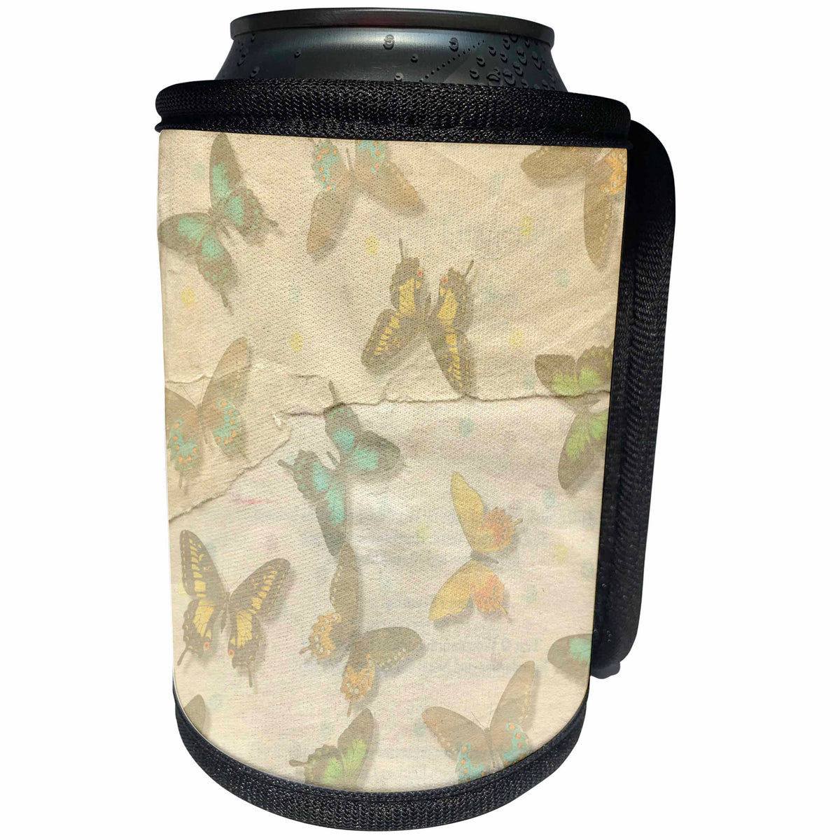 3dRose Patricia Sanders Creations - Butterflies Paper Art - Can Cooler Bottle Wrap (cc_27977)