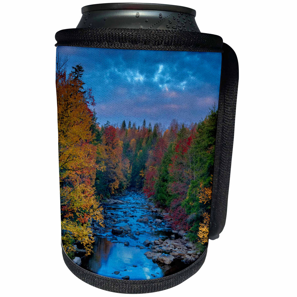 3dRose Danita Delimont - Rivers - West Virginia, Blackwater Falls State Park. Forest and stream. - Can Cooler Bottle Wrap (cc_279790)