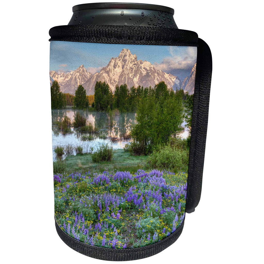3dRose USA, Wyoming. Grand Teton National Park, flowers,... - Can Cooler Bottle Wrap (cc_279811)