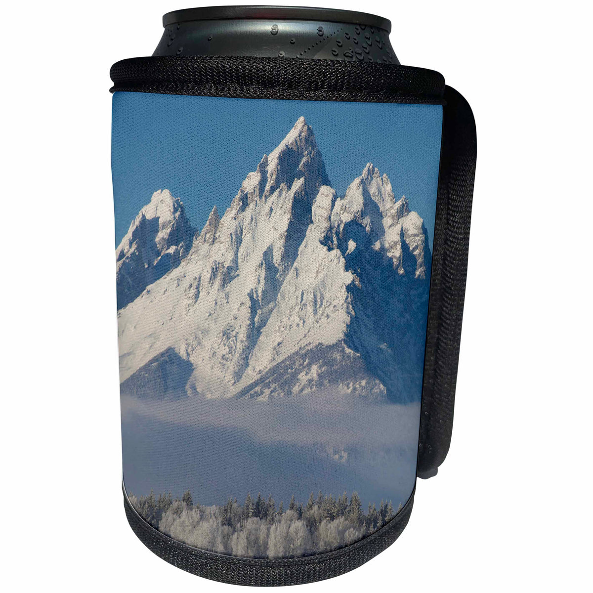3dRose Danita Delimont - Mountains - USA, Wyoming. Grand Teton, winter - Can Cooler Bottle Wrap (cc_279814)