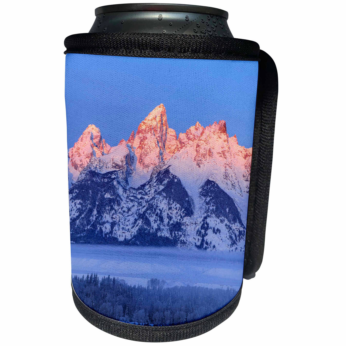 3dRose Danita Delimont - Mountains - USA, Wyoming. Grand Teton National Park, winter landscape - Can Cooler Bottle Wrap (cc_279815)