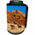 3dRose Danita Delimont - Horses - Wyoming, Shell, Horses Running, PR - Can Cooler Bottle Wrap (cc_279816)