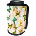 3dRose Patricia Sanders Creations - Earth Vintage Butterflies - Can Cooler Bottle Wrap (cc_27982)