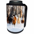 3dRose Danita Delimont - Horses - USA, Wyoming, Shell, A Herd of Horses, PR - Can Cooler Bottle Wrap (cc_279821)