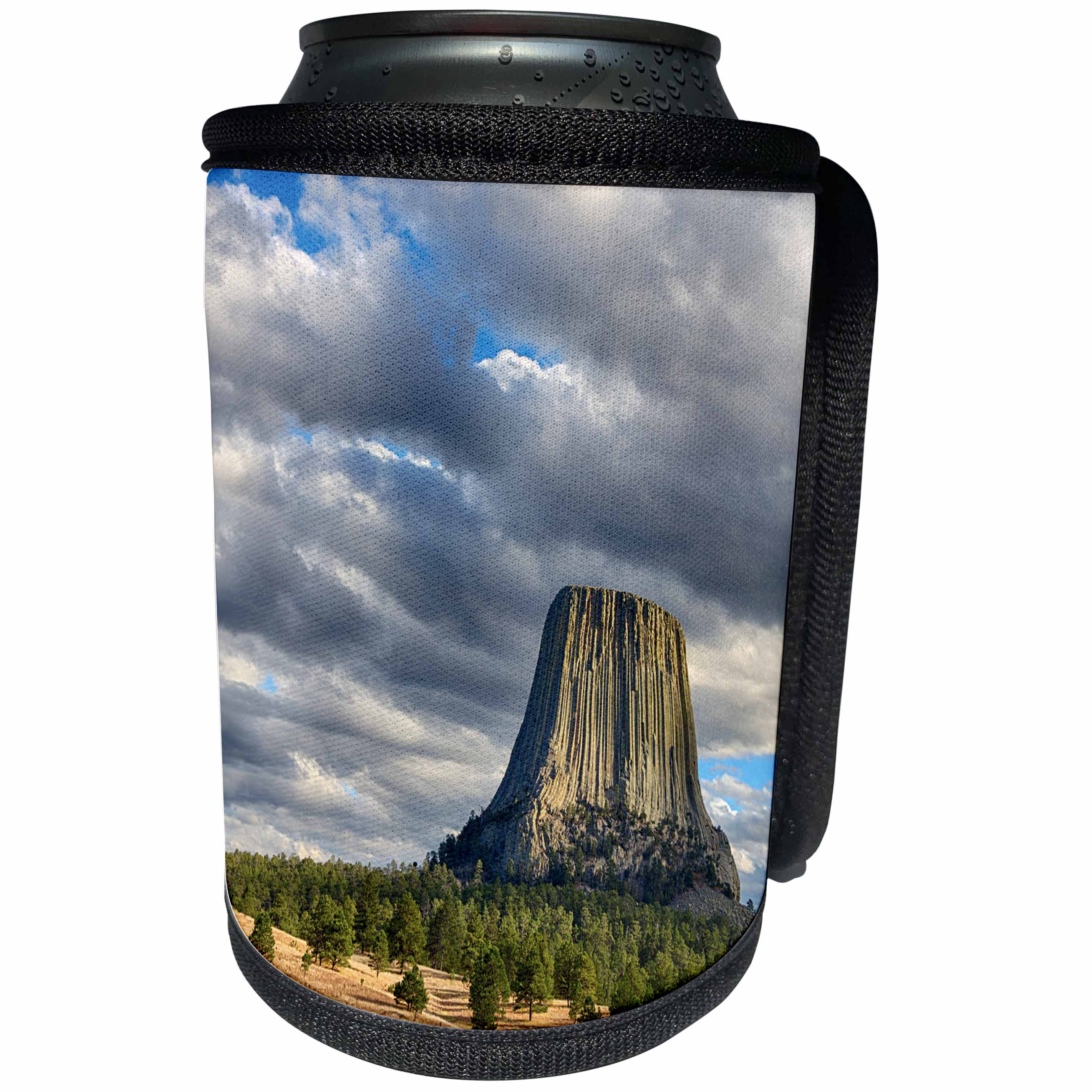 3dRose Danita Delimont - Wyoming - Wyoming, Devils Tower National Monument, Devils Tower - Can Cooler Bottle Wrap (cc_279823)