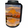 3dRose Danita Delimont - Mountains - Golden Sunrise, Oxbow, Grand Teton National Park, Wyoming, Usa - Can Cooler Bottle Wrap (cc_279831)
