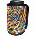 3dRose Metallic Prism Art - Image of Colorful Vivid Metallic Ribbons - Can Cooler Bottle Wrap (cc_279953)