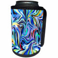 3dRose Metallic Prism Art - Image of Wavy Colorful Metallic Ribbons - Can Cooler Bottle Wrap (cc_279954)