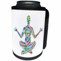 3dRose Metallic Prism Art - Image of Metallic Swirls Of person In Yoga Position - Can Cooler Bottle Wrap (cc_279957)