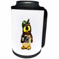 3dRose Cartoon Animal Humor - Image of Humorous Cartoon Owl With Map and Binoculars - Can Cooler Bottle Wrap (cc_279983)