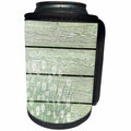 3dRose Spring Flowers - Image of Spring Daisies On Green Country Barn wood - Can Cooler Bottle Wrap (cc_280003)