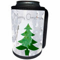 3dRose Patricia Sanders Christmas - Vintage Wall Paper Christmas Tree - Can Cooler Bottle Wrap (cc_28001)