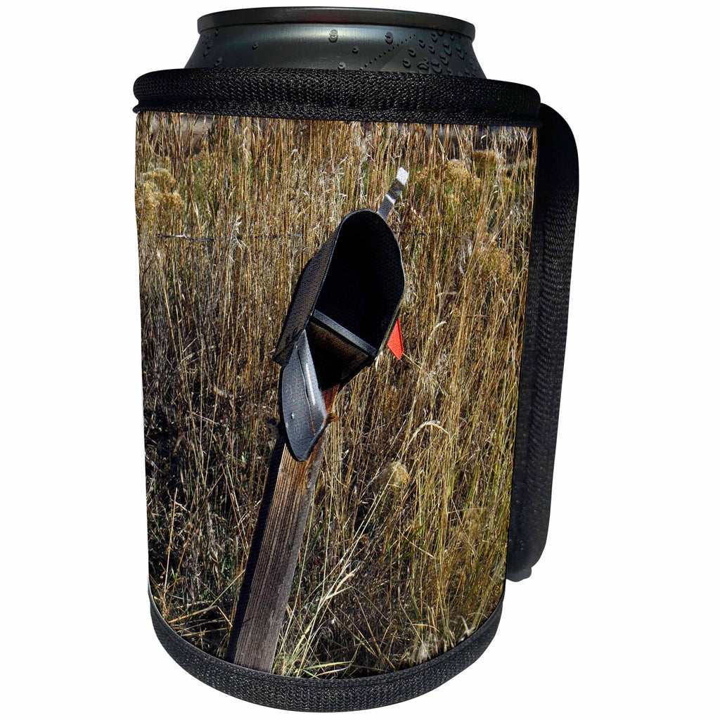 3dRose Jos Fauxtographee- Old Mailbox - An old mailbox in some weeds - Can Cooler Bottle Wrap (cc_280063)