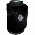 3dRose Wild Blackberry Studio - Art and Inspiration - Full moon in black and white with floating space dust - Can Cooler Bottle Wrap (cc_280089)