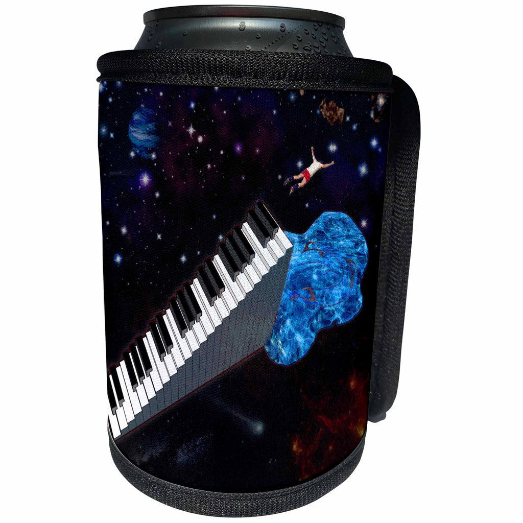 3dRose WouX – Brave keyboardist - For musicians who are not afraid of musical challenges - Can Cooler Bottle Wrap (cc_280095)
