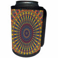 3dRose David Zydd - Floral Mandalas - Bohemian Oval Mandala - abstract floral design - Can Cooler Bottle Wrap (cc_280103)