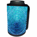 3dRose David Zydd - Floral Mandalas - Frozen Oval Mandala - ice cold winter design - Can Cooler Bottle Wrap (cc_280108)