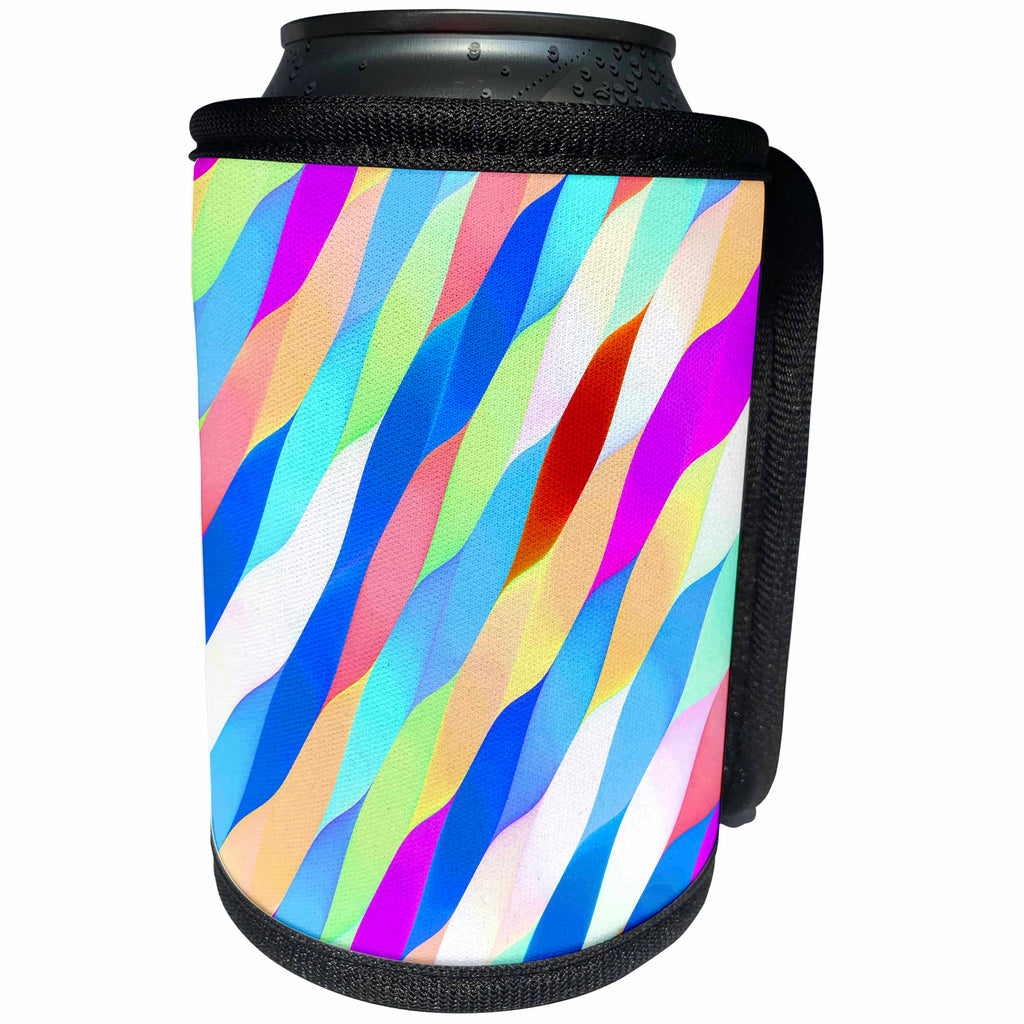 3dRose Richard V. - Color Patterns - Soft colorful pattern, nice and original - Can Cooler Bottle Wrap (cc_280127)