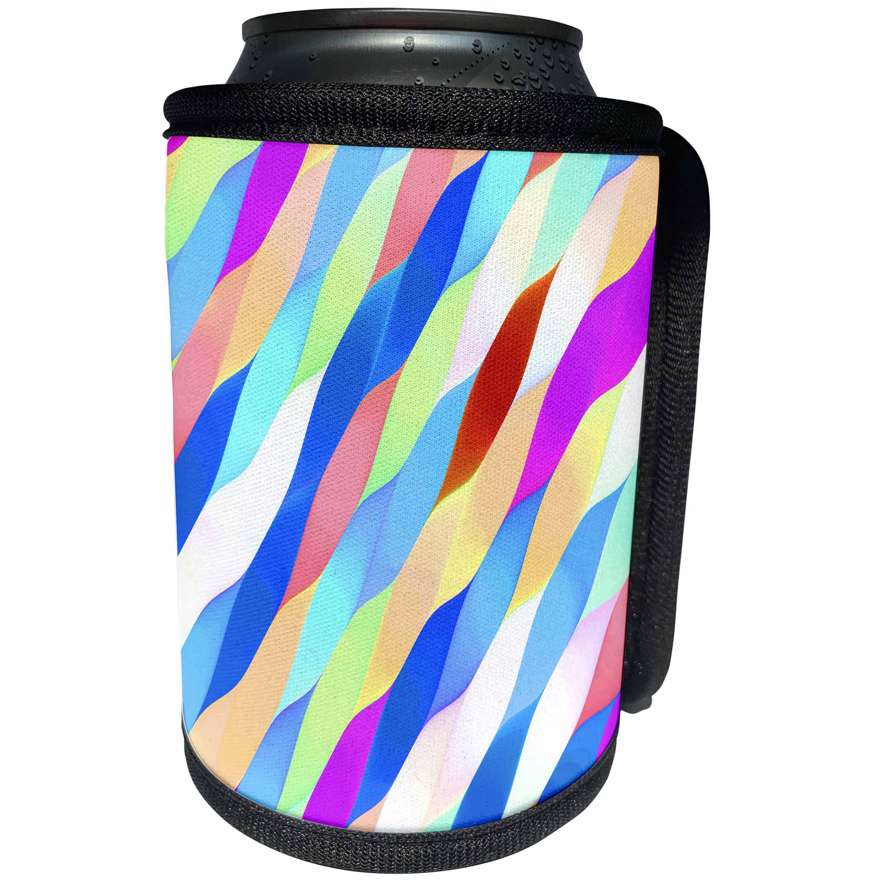 3dRose Richard V. - Color Patterns - Soft colorful pattern, nice and original - Can Cooler Bottle Wrap (cc_280127)