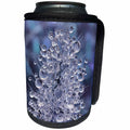 3dRose Sarah Ashmun Design - Nature - Water droplets on a small plant - Can Cooler Bottle Wrap (cc_280134)