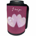 3dRose Patricia Sanders Creations - Two Hearts I love you - Can Cooler Bottle Wrap (cc_28014)