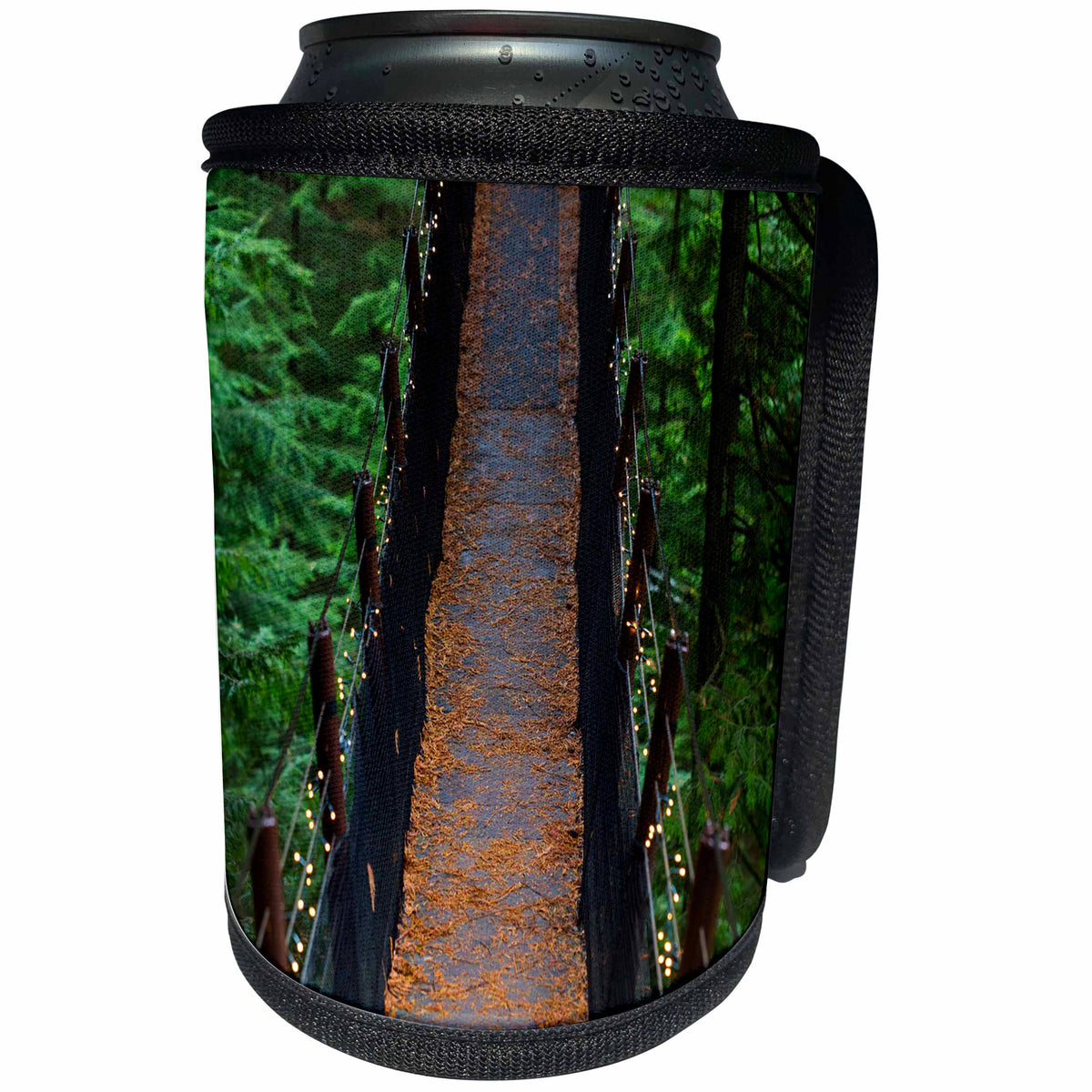 3dRose Elysium Photography - Nature - Treetop Suspension Bridge, Capilano, British Columbia - Can Cooler Bottle Wrap (cc_280142)