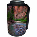 3dRose Elysium Photography - Landscape - Virgin River, Zion National Park, Utah - Can Cooler Bottle Wrap (cc_280148)