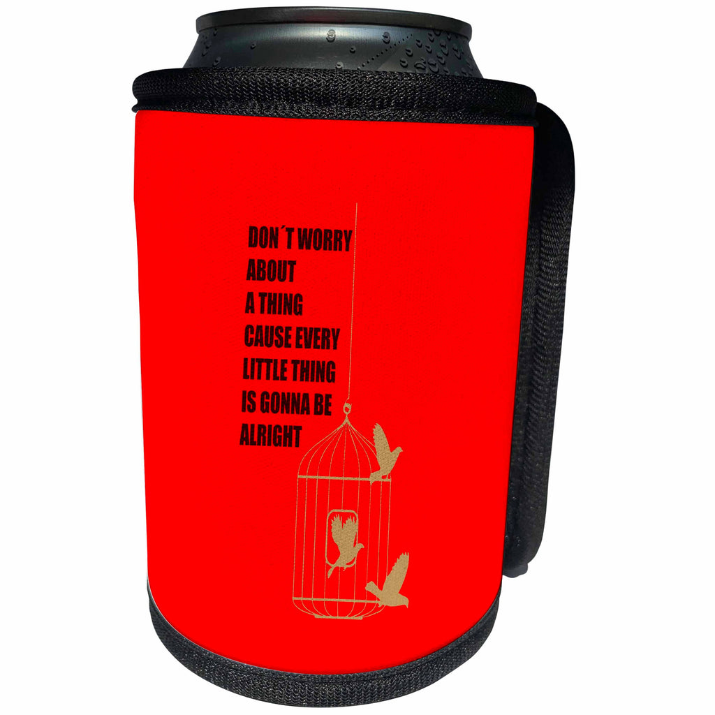 3dRose Kultjers Hint of Music - Three Little Birds - Can Cooler Bottle Wrap (cc_280153)