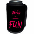 3dRose Kultjers Hint of Music - Girls just wanna have fun - Can Cooler Bottle Wrap (cc_280157)