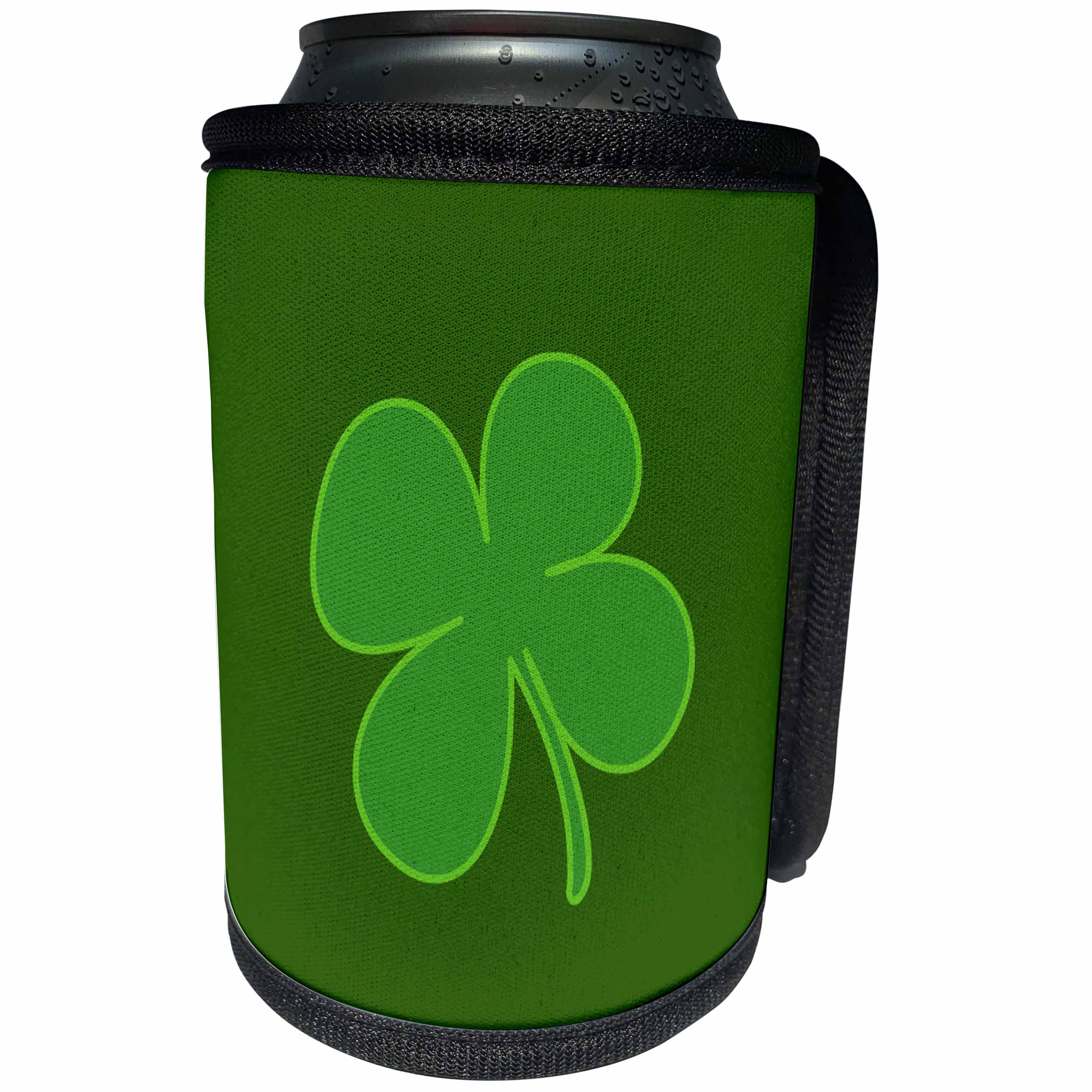 3dRose Kultjers Fun - Lucky four leaf clover - Can Cooler Bottle Wrap (cc_280158)