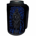 3dRose Justas Vebra Art - Skulls - The Reaper - dark gothic skull warrior with axe and armour - Can Cooler Bottle Wrap (cc_280162)