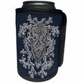 3dRose Justas Vebra Art - Abstract And Decorative - Celtic Crest with heraldic decorative patterns - Celtic knots - Can Cooler Bottle Wrap (cc_280165)