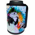 3dRose Sven Herkenrath Animal - Parrot Macaw Bird with Watercolor Background - Can Cooler Bottle Wrap (cc_280251)