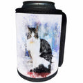 3dRose Sven Herkenrath Animal - Cat Pet Animal Kitty Love Watercolor Illustration - Can Cooler Bottle Wrap (cc_280277)