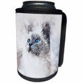 3dRose Sven Herkenrath Animal - Cat Pet Animal Kitty Love Watercolor - Can Cooler Bottle Wrap (cc_280278)